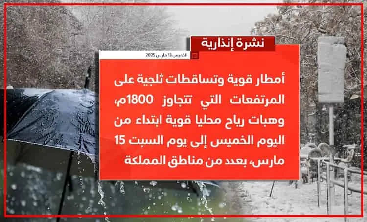 نشرة عاجلة من الأرصاد 2 نشرة عاجلة من الأرصاد