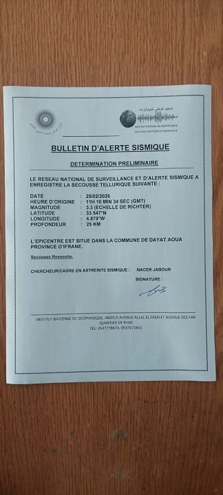 w2 ناصر جبور يكشف أسرار الهزتين الأرضيتين في إفران والحسيمة (وثائق رسمية)